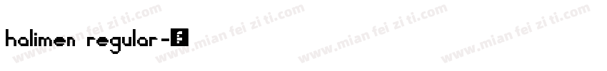 halimen regular字体转换